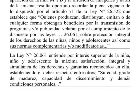 Caso M. Interés superior del niño